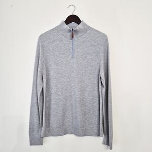 Tommy Bahama Light Gray Zip-Up Sweater